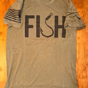 Grunt Style Army Green Fish Hook Tee M